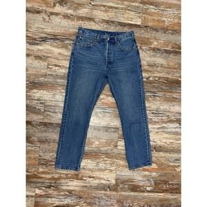 Mens Levis 501 Studded Pockets Size 31x30 Button Fly Blue Jeans